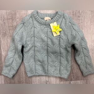 Vignette Gracie Soft Cable Knit Crewneck Sweater - Light Sage size 4